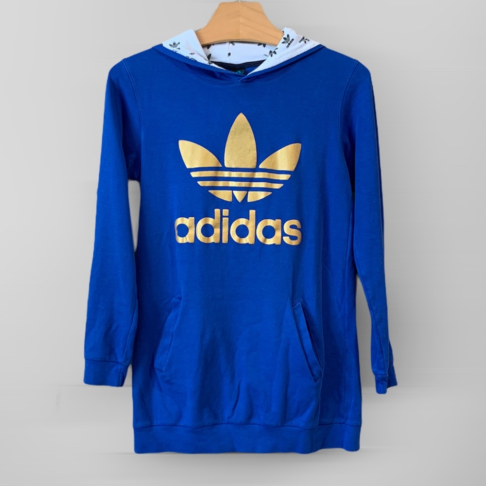 SOLD Adidas Hoodie Gold Trefoil Logo - Kids XL